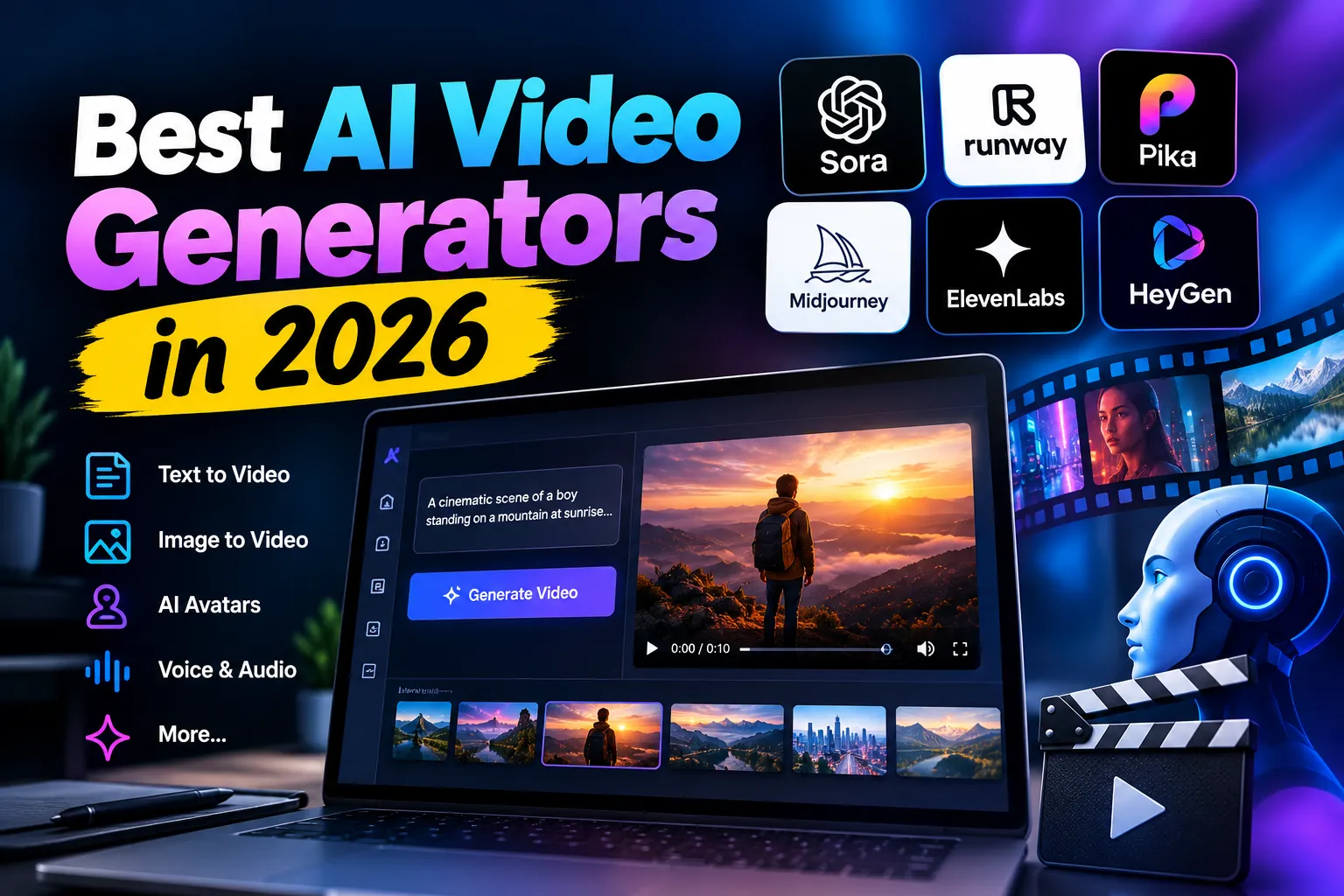 Best AI Video Generators in 2026 (Ranked) cover image