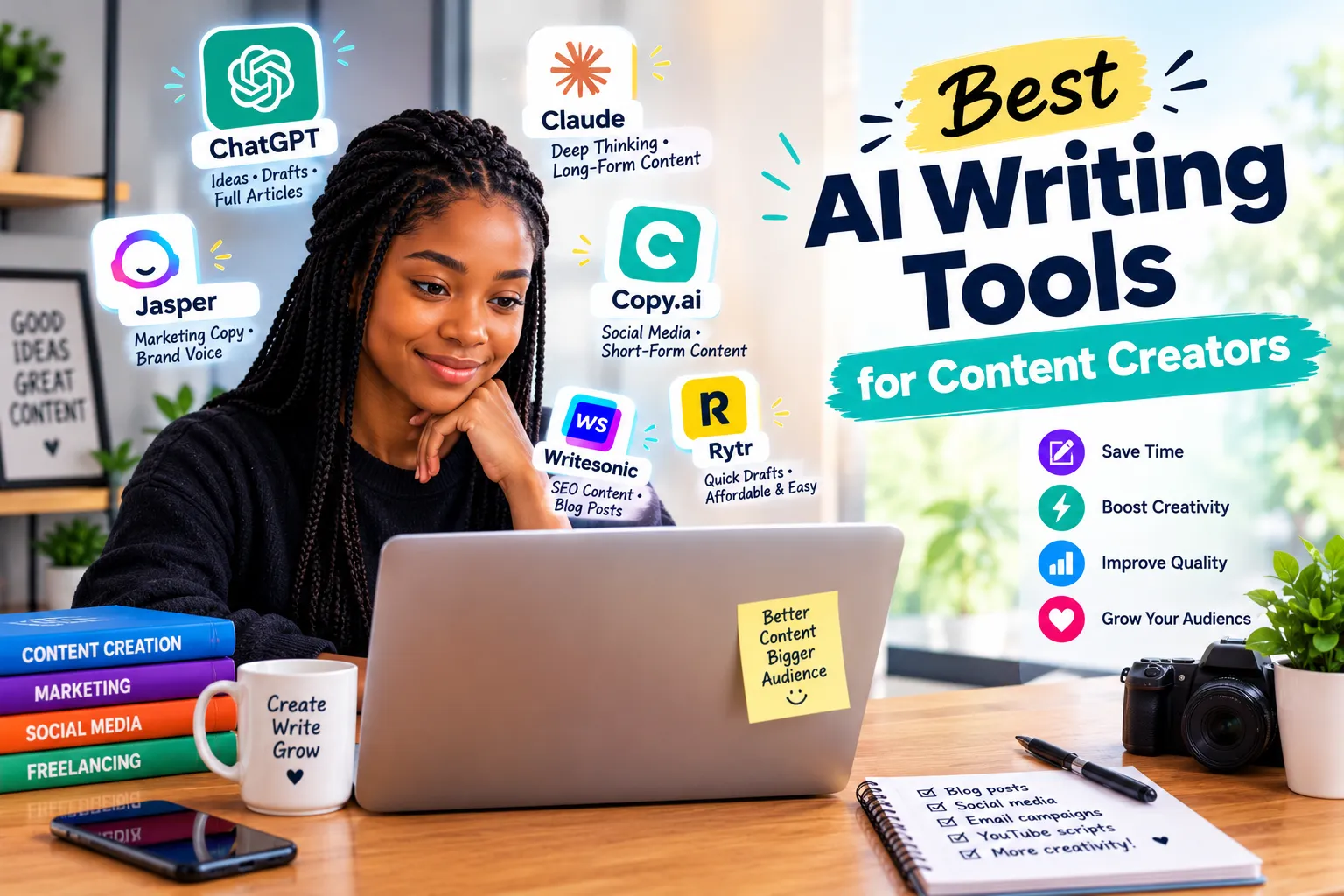 Best AI Writing Tools for Content Creators cover image