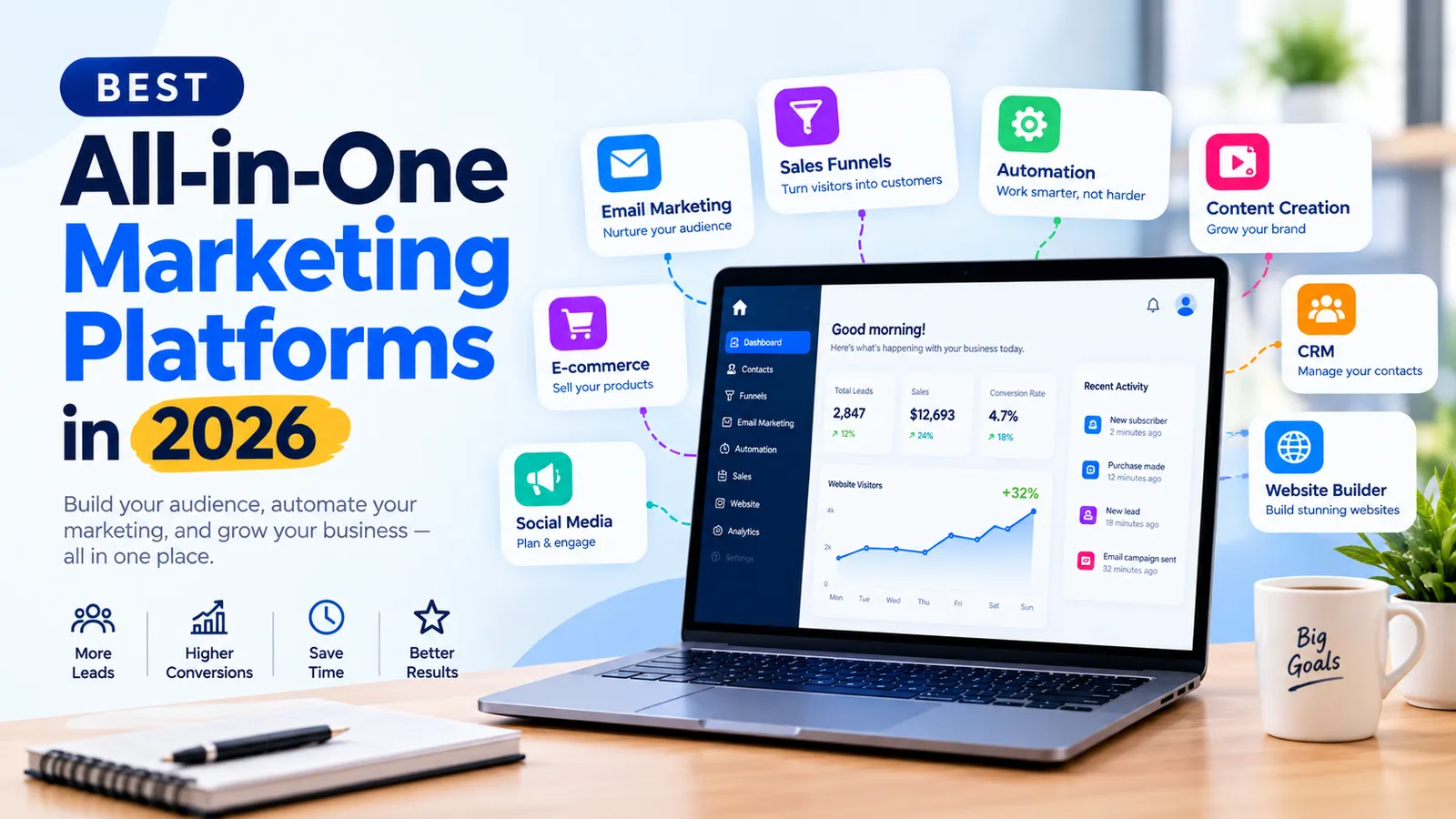 Best All-in-One Marketing Platforms in 2026 cover image